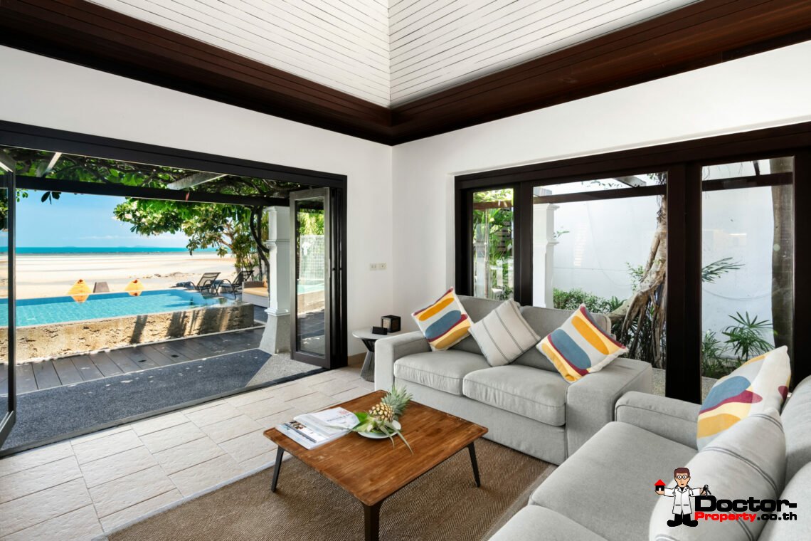 Beachfront 3 Bedroom Pool Villa in Bang Makham, Koh Samui – For Sale